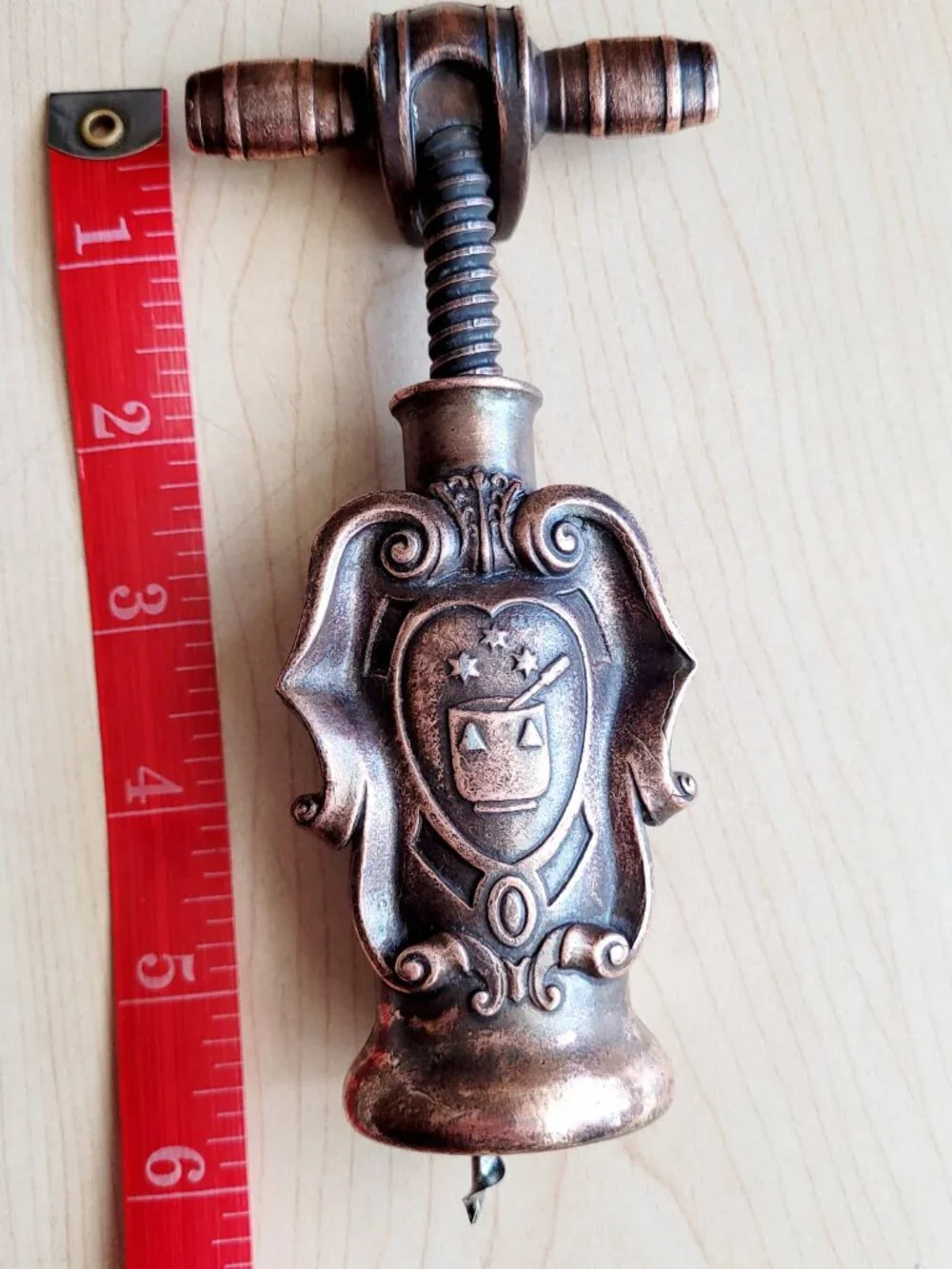 Vintage Fattoria Picedo Vini Pregiati Italian Wine Corkscrew Opener Bronze